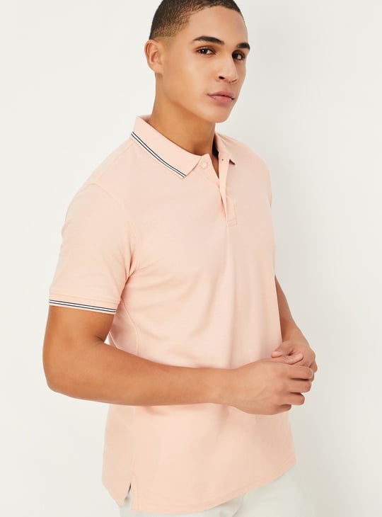 Men Solid Slim Fit Polo T-shirt