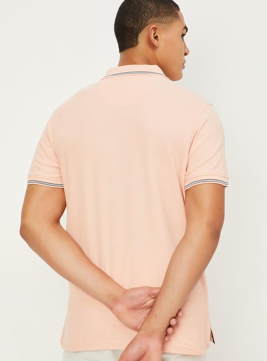 Men Solid Slim Fit Polo T-shirt