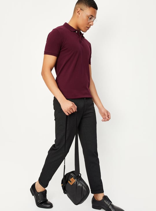 Men Slim Fit Solid Polo T-shirt