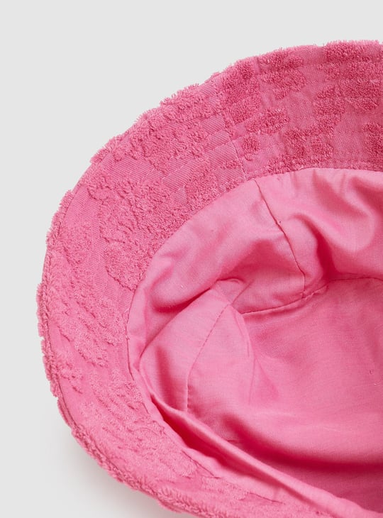Girls Terry Patterned Bucket Hat
