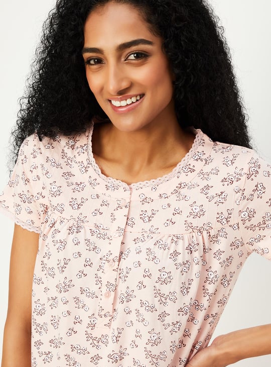 Women Floral Printed Nightgown