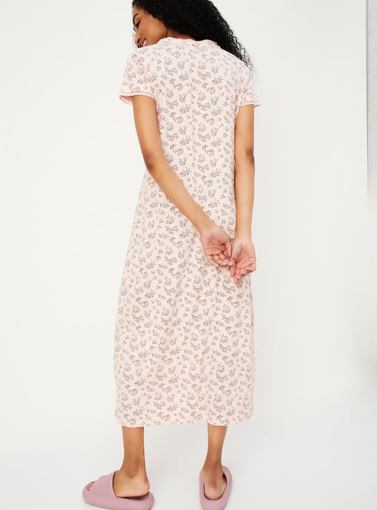 Women Floral Printed Nightgown