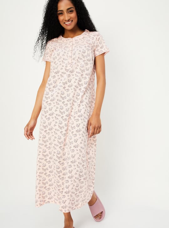 Women Floral Printed Nightgown