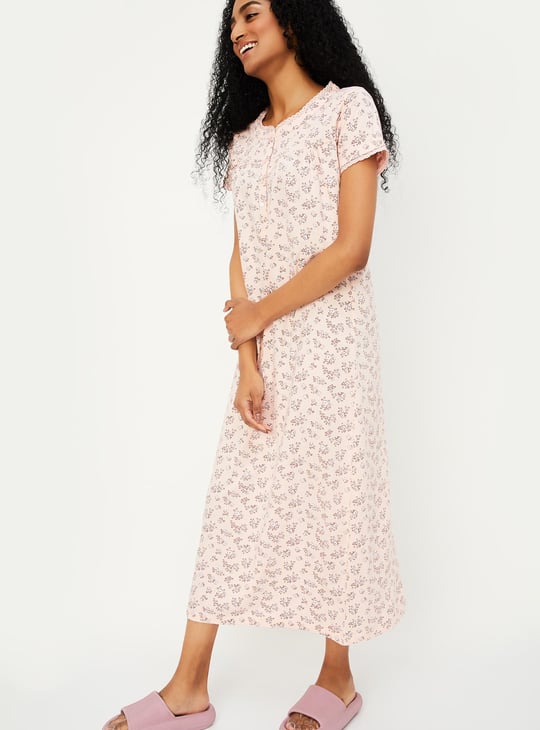 Women Floral Printed Nightgown