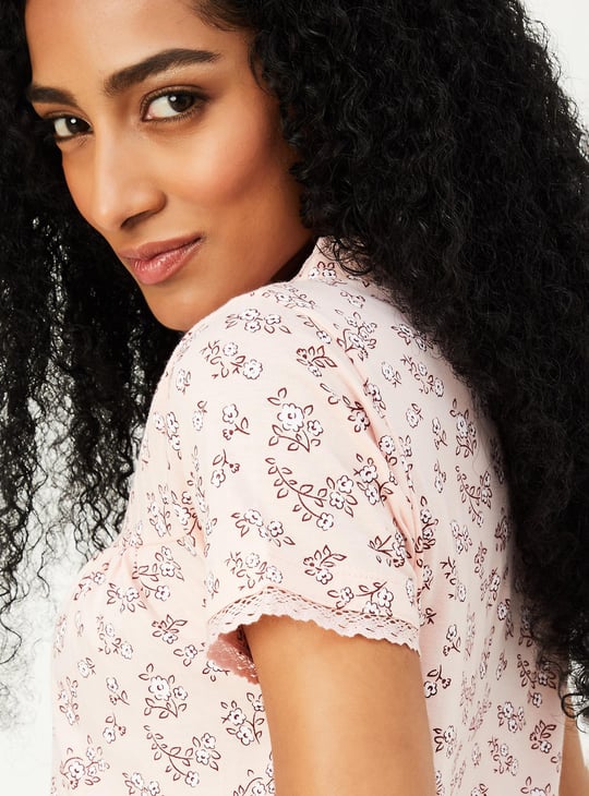 Women Floral Printed Nightgown