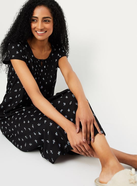 Women Floral Printed Nightgown