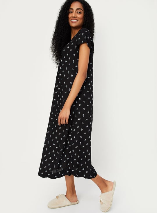 Women Floral Printed Nightgown