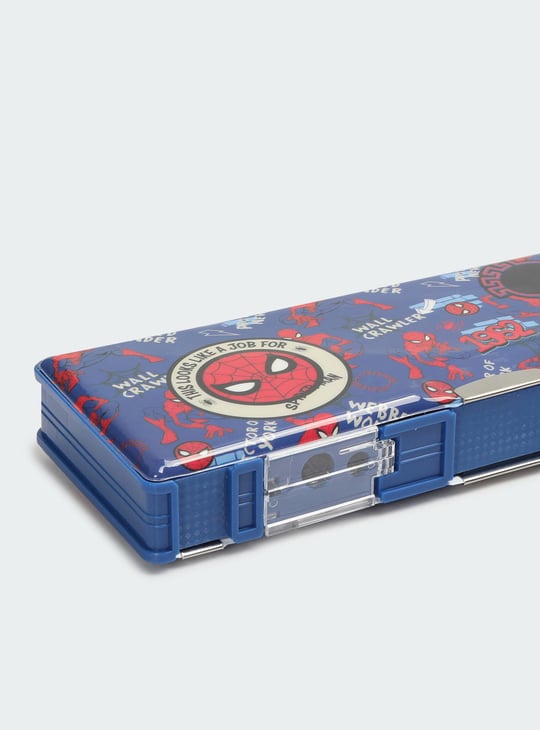 Kids Spiderman Multi-Compartment Pencil Box