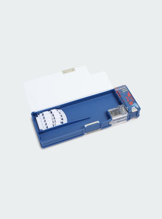 Kids Spiderman Multi-Compartment Pencil Box