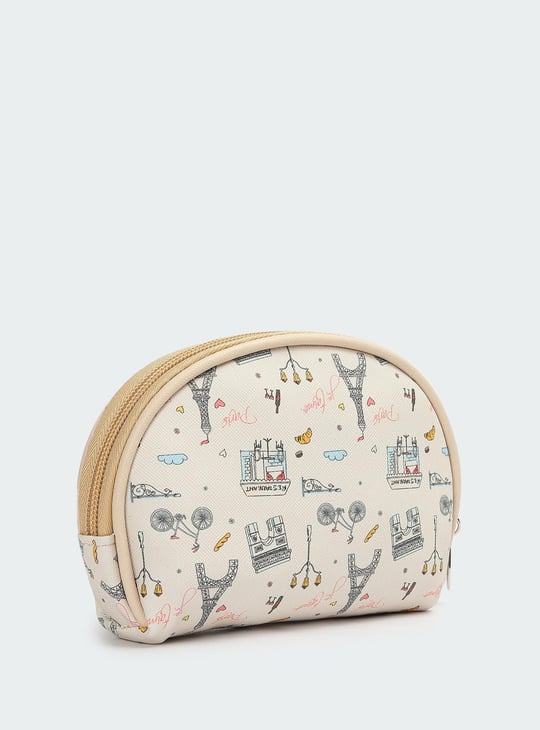 Women Printed Vanity Pouch - Pack of 3