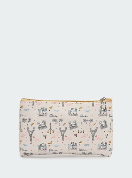 Women Printed Vanity Pouch - Pack of 3