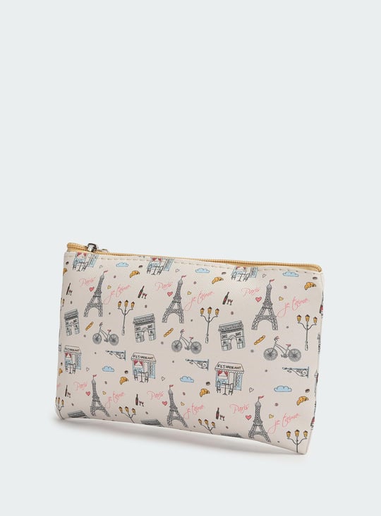 Women Printed Vanity Pouch - Pack of 3