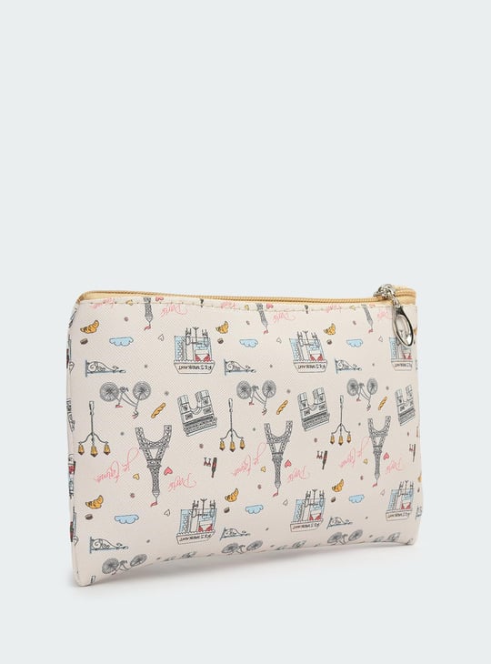 Women Printed Vanity Pouch - Pack of 3
