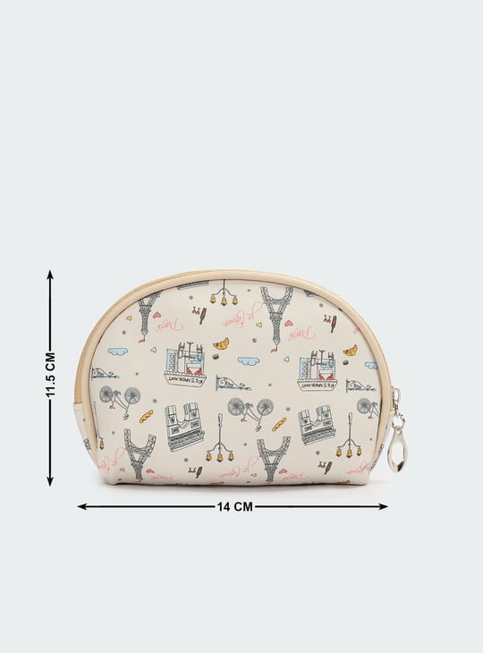 Women Printed Vanity Pouch - Pack of 3