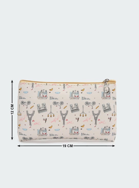 Women Printed Vanity Pouch - Pack of 3