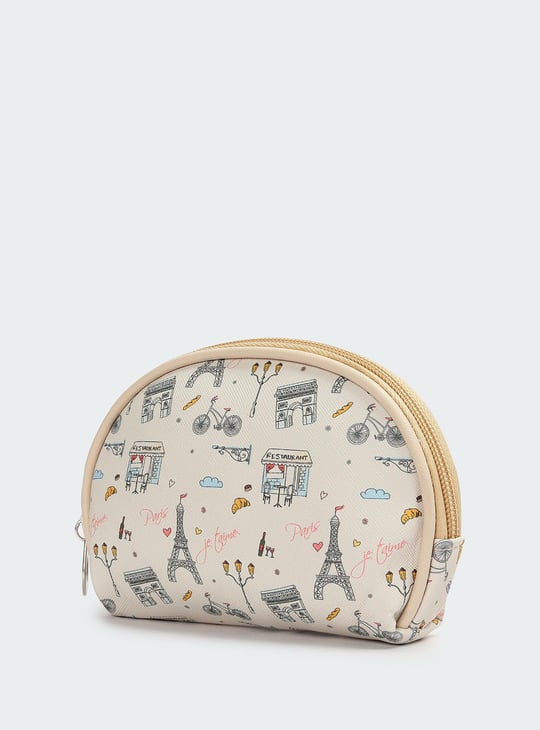 Women Printed Vanity Pouch - Pack of 3
