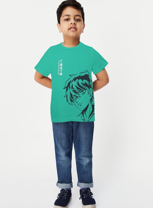 Boys Anime Printed T-shirt