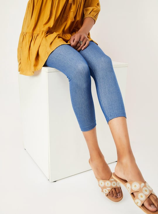 Women Solid Crop Jeggings