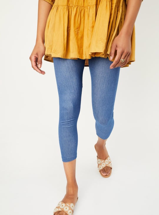 Women Solid Crop Jeggings