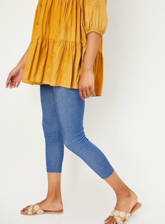 Women Solid Crop Jeggings