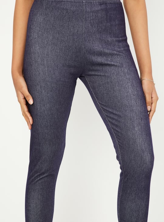 Women Solid Crop Jeggings