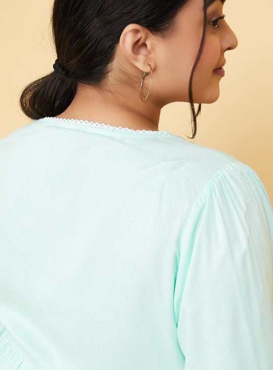 Women Embroidered V-Neck Tunic