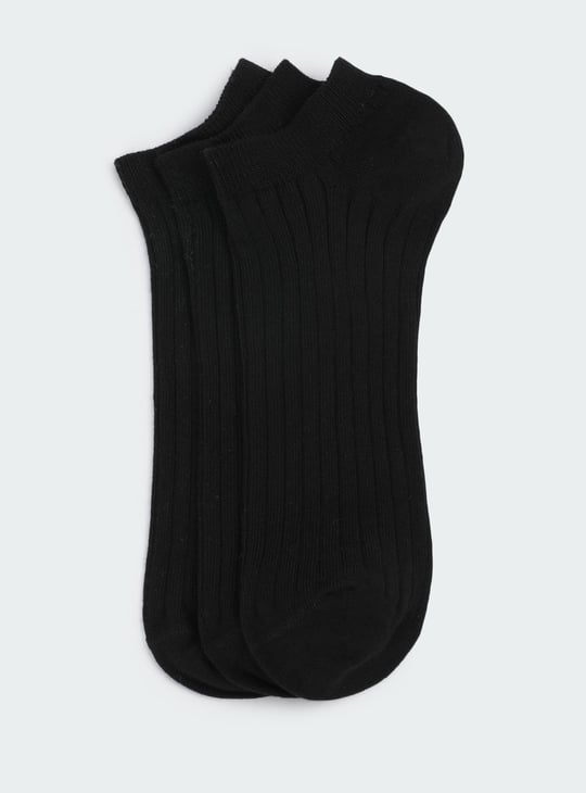 Women Ribbed Ankle Length Socks - Pack of 3