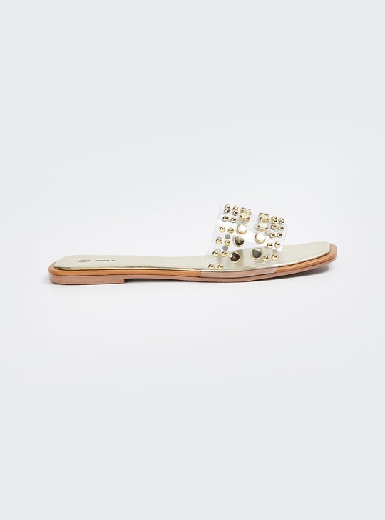 Women Embellished Open-Toe Flat Sandals