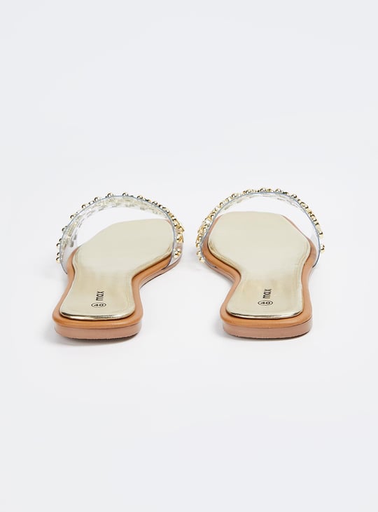 Women Embellished Open-Toe Flat Sandals