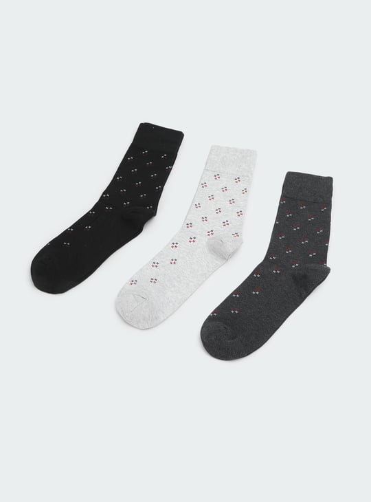 Men Printed Full Length Socks - Pack of 3