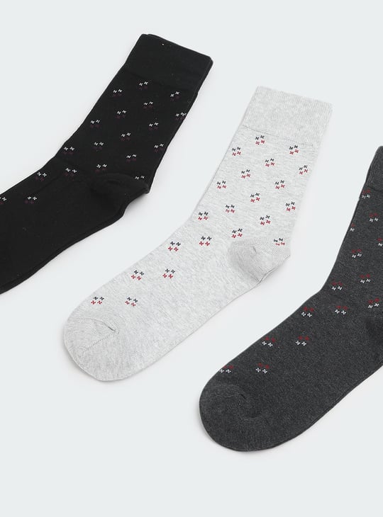 Men Printed Full Length Socks - Pack of 3