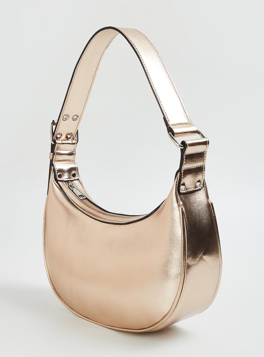 Women Metallic Crescent Bag