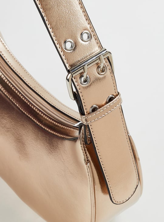 Women Metallic Crescent Bag