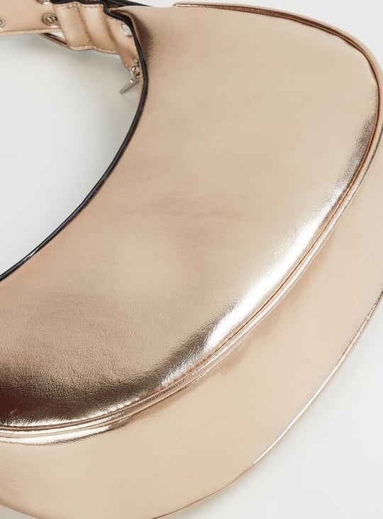 Women Metallic Crescent Bag