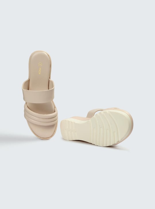 Women Quilted Double Strap Sandals