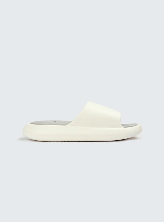 Men Solid Open-Toe Sliders