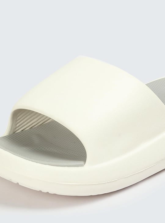 Men Solid Open-Toe Sliders