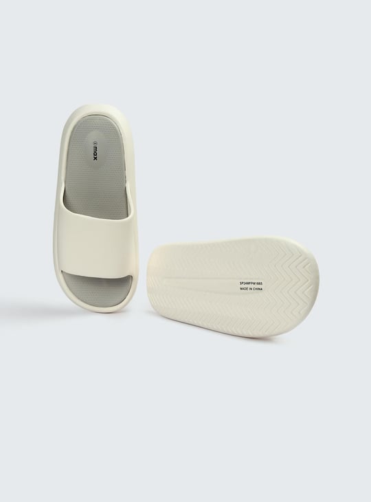 Men Solid Open-Toe Sliders
