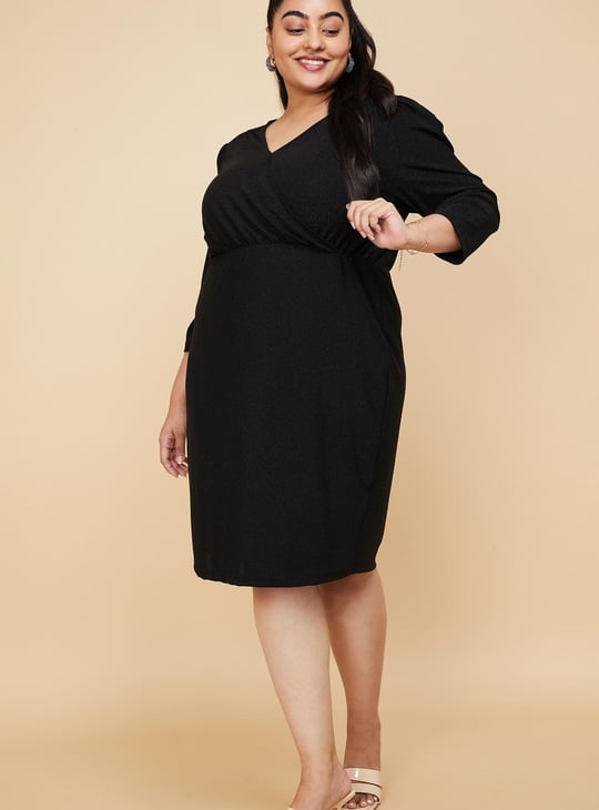 Women Shimmer Wrap Dress