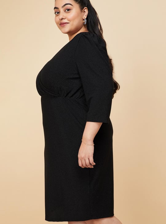 Women Shimmer Wrap Dress