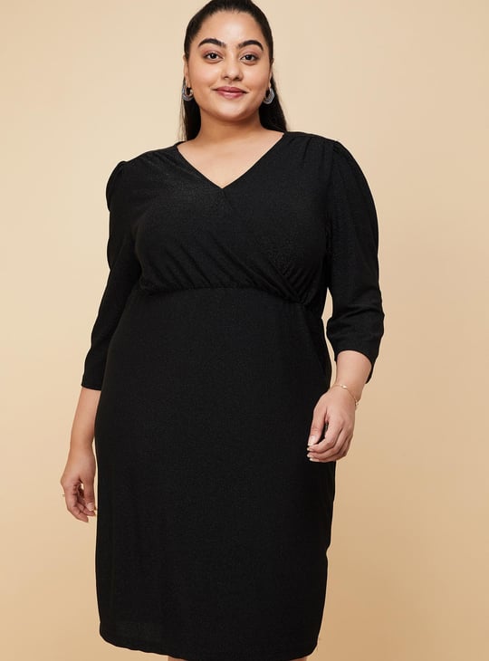 Women Shimmer Wrap Dress