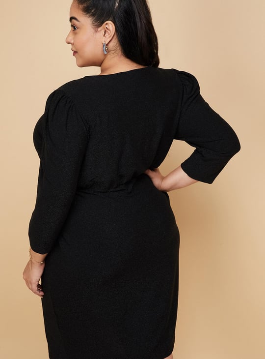 Women Shimmer Wrap Dress