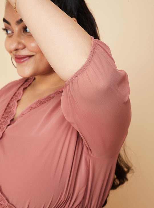 Women Pleated Midi Dress