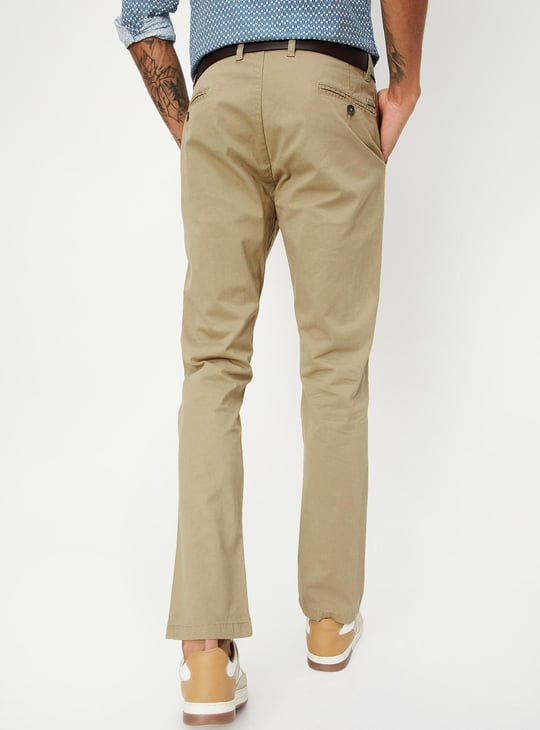 Men Skinny Fit Solid Chinos