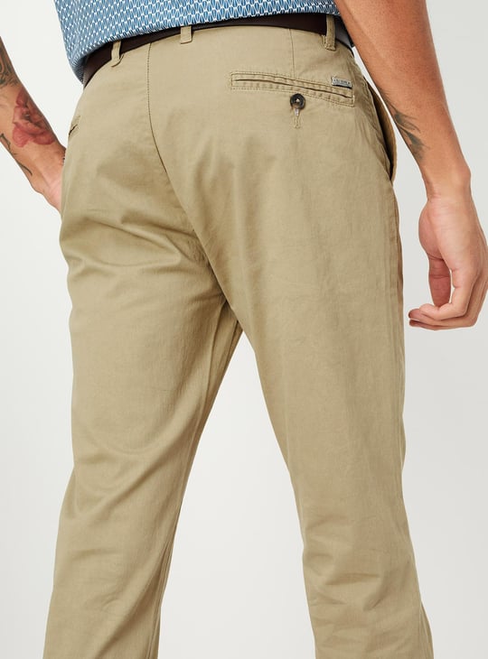 Men Skinny Fit Solid Chinos