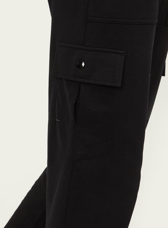 Women Solid Cargo Track Pants