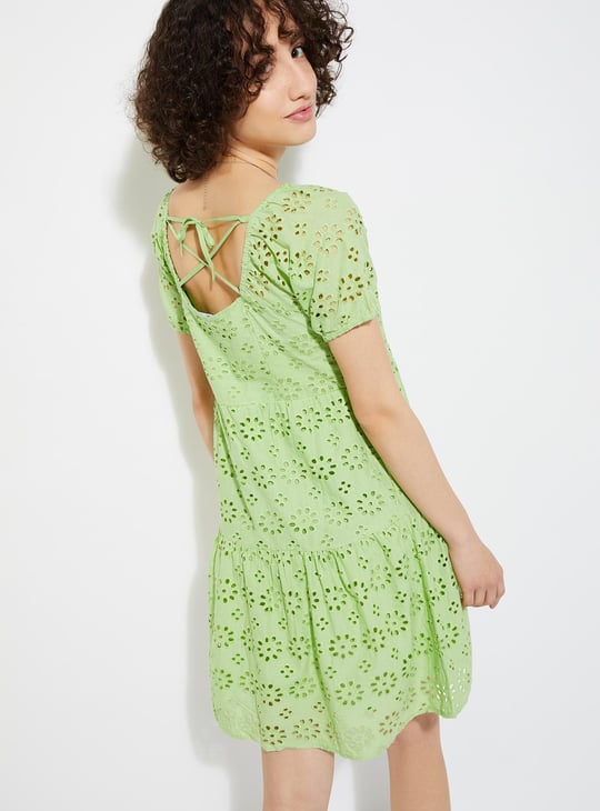 URB_N Women Schiffli Tiered Dress