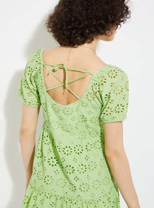 URB_N Women Schiffli Tiered Dress