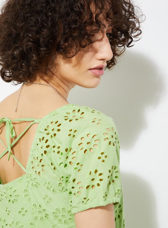 URB_N Women Schiffli Tiered Dress