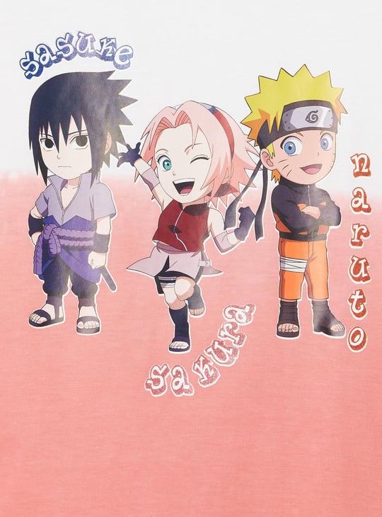 Girls Naruto Printed T-shirt